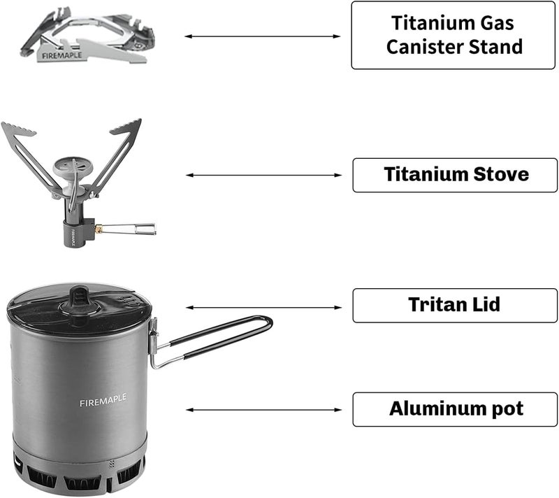 Fire-Maple Petrel Quickboil Pro Ultralight Cooking System – Compact & Fast-Boiling Backpacking Stove Pot Set, Ideal for Hiking, Solo Camping, Travelling, Hunting Trips, etc - Image 4